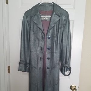 Vintage Leather Trench Coat